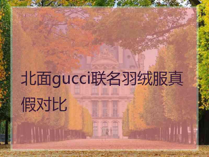 北面gucci联名羽绒服真假对比