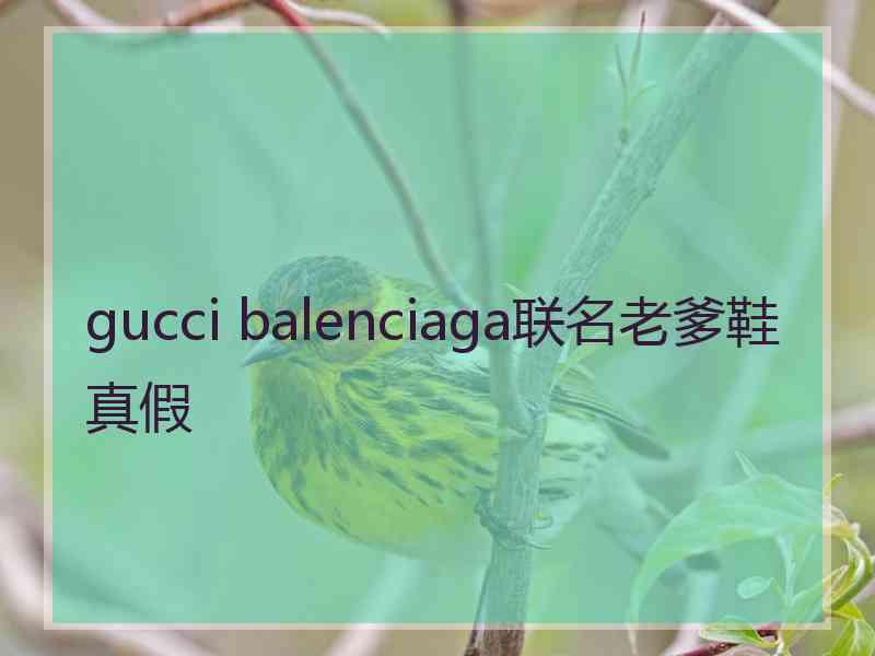 gucci balenciaga联名老爹鞋真假