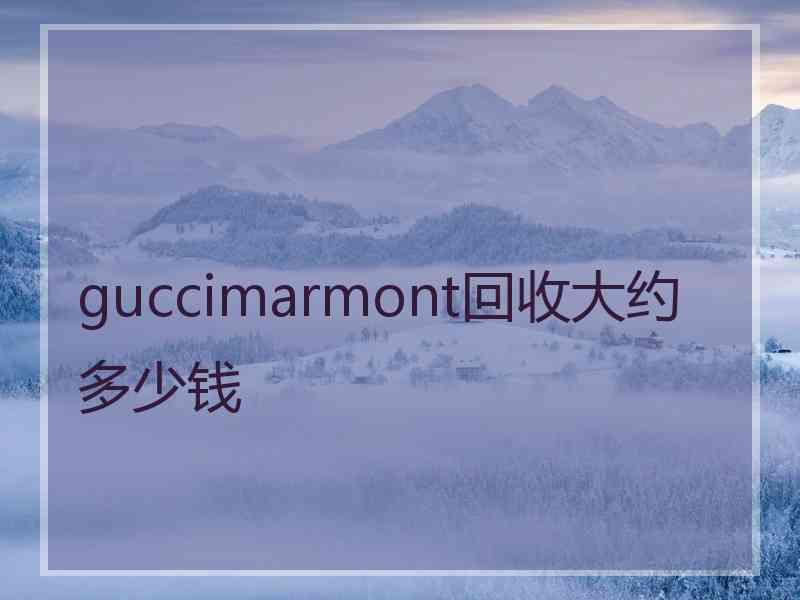 guccimarmont回收大约多少钱