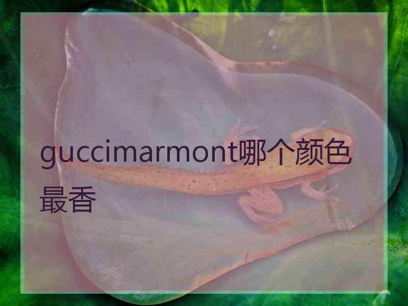 guccimarmont哪个颜色最香