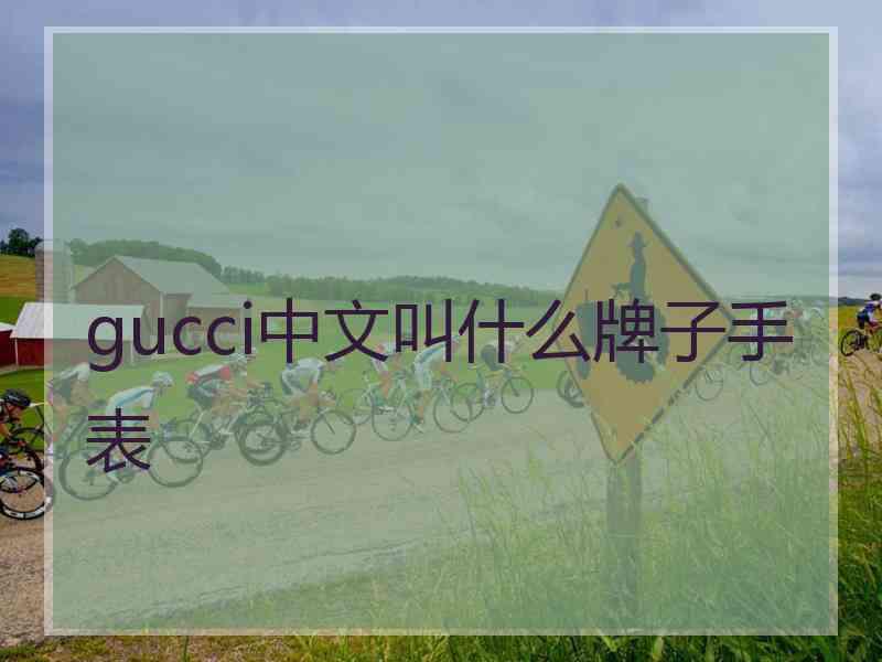 gucci中文叫什么牌子手表