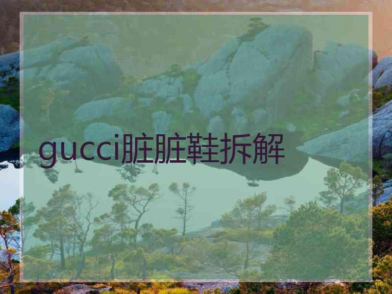 gucci脏脏鞋拆解