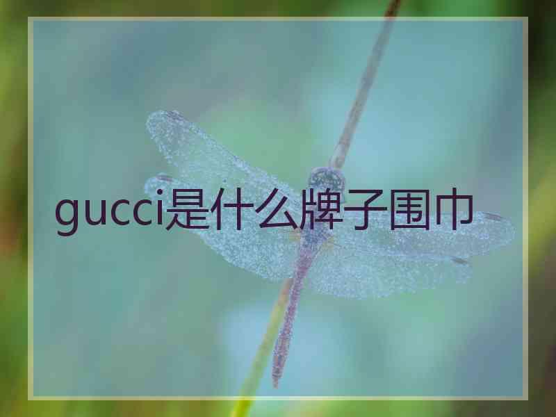 gucci是什么牌子围巾