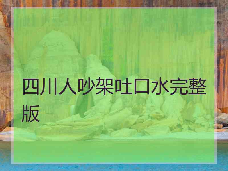 四川人吵架吐口水完整版