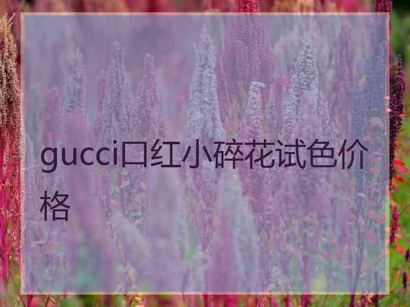 gucci口红小碎花试色价格