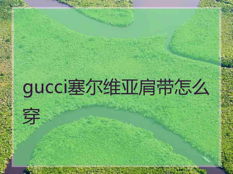 gucci塞尔维亚肩带怎么穿