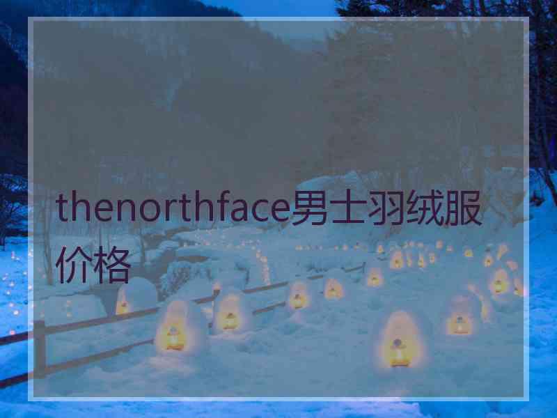 thenorthface男士羽绒服价格