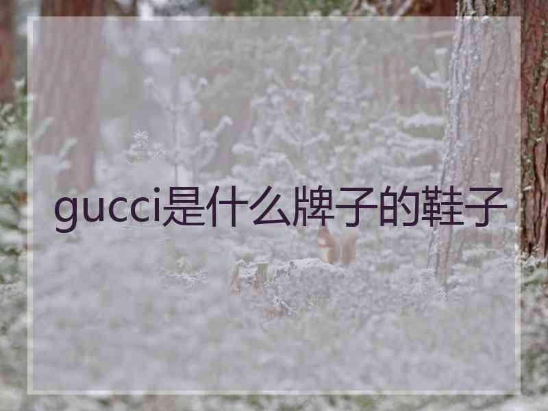 gucci是什么牌子的鞋子