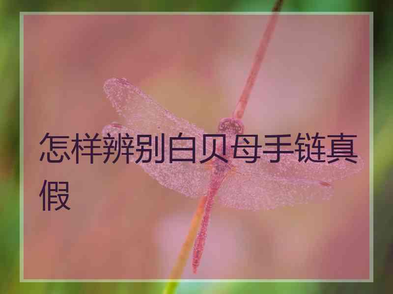 怎样辨别白贝母手链真假